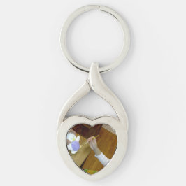 Bara för dig Hjärtnyckelring efter RoseWrites Twisted Heart Silverfärgad Nyckelring