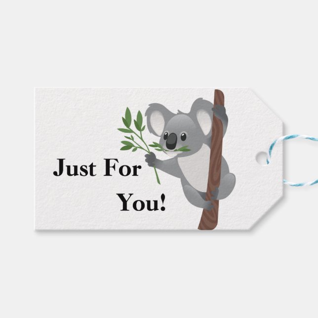 Bara för dig Koala Björn  Presentetikett (Framsidan (Horisontell))