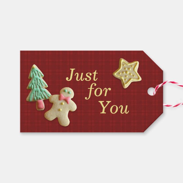 Bara för din Anpassningsbar av sockerkakor Presentetikett (Framsidan (Horizontal))