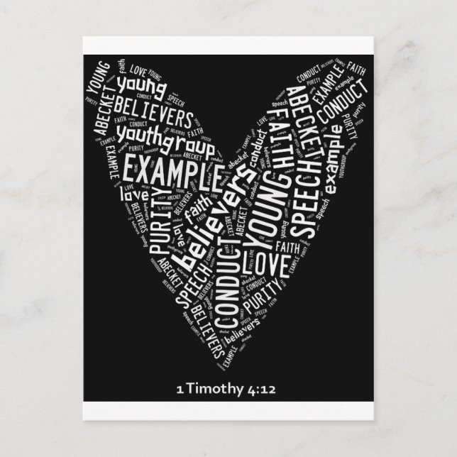 Bära för heliga Spirit (Ungdom Gp) Svartvit  Vykort (Framsida)