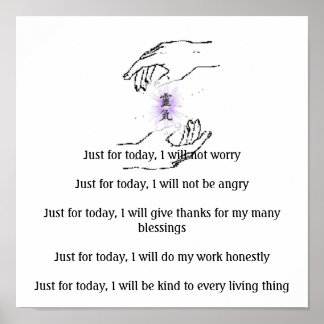 Bara för i dag ska jag inte oroa mig bara för... poster