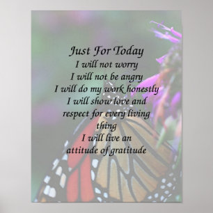 Bara för idag är Monarch Butterfly inspirationfull Poster