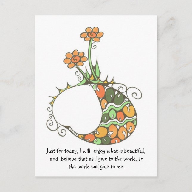 Bara för idag, vykort (Framsida)