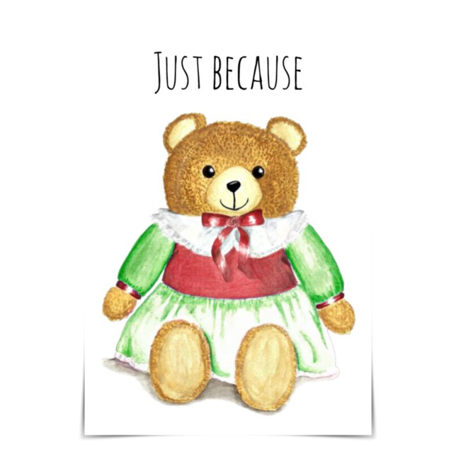 "Bara för" OMA Bear Hug Card Kort (Skapare uppladdad)