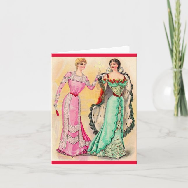 Bära för viktoriansk kvällstid anteckningskort (Framsida)