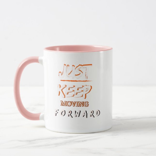 Bara Fortsätt Framåt Motivationskaffe Kopp (Vänster)