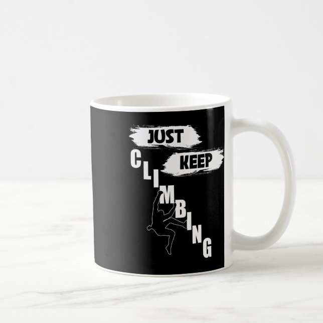 Bara Fortsätt Klättra Tröja,klättra S,bara Fortsät Kaffemugg (Höger)