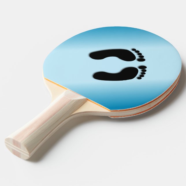 Bara fotavtryck Blå Pingisracket (Ryggvinkel)