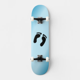 Bara fotavtryck Blå Skateboard Bräda 20,5 Cm