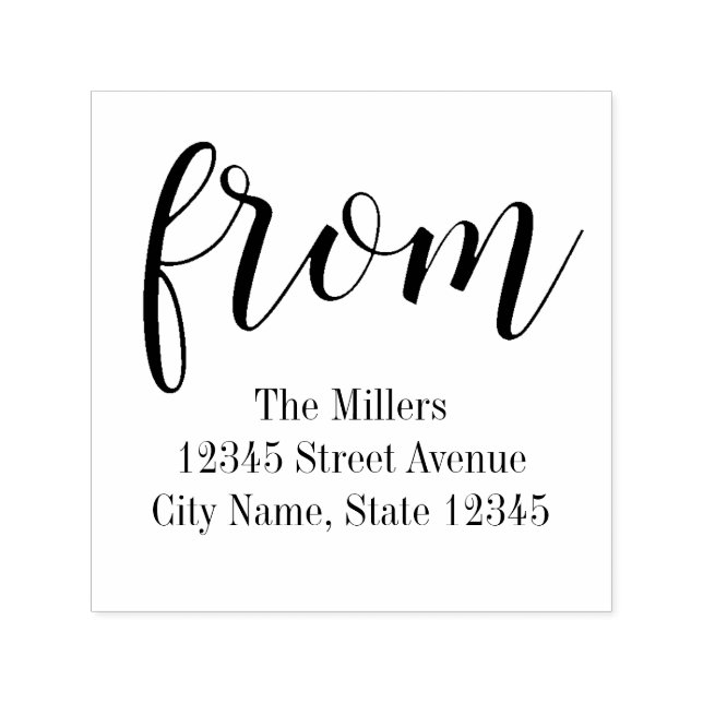 Bara från Personlig Rubber Frimärke Självfärgande Stämpel (Design)