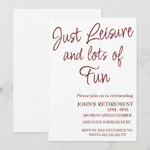 Bara fritid och mycket roligt från Pension Inbjudningar