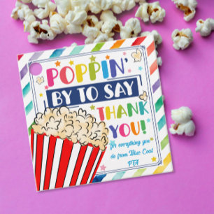 Bara gå förbi för att säga tack till popcorn-frivi gåvor etiketter