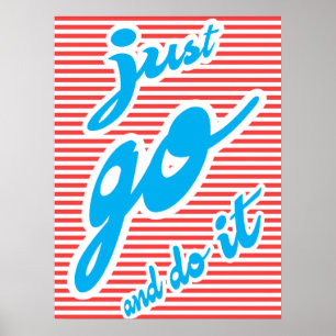 Bara gå och gör det, typografi poster