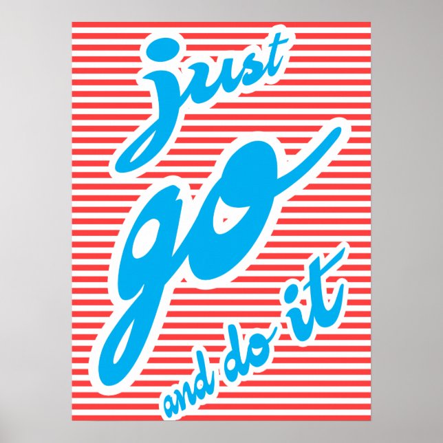 Bara gå och gör det, typografi poster (Framsidan)