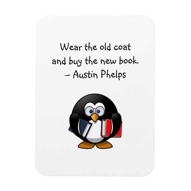 Bära Gammal Jacka Köp Bok Cute Funny Penguin-offer Magnet (Vertikal)
