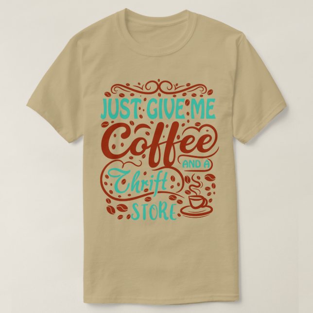Bara ge, kaffe och ett draghus t shirt (Design framsida)