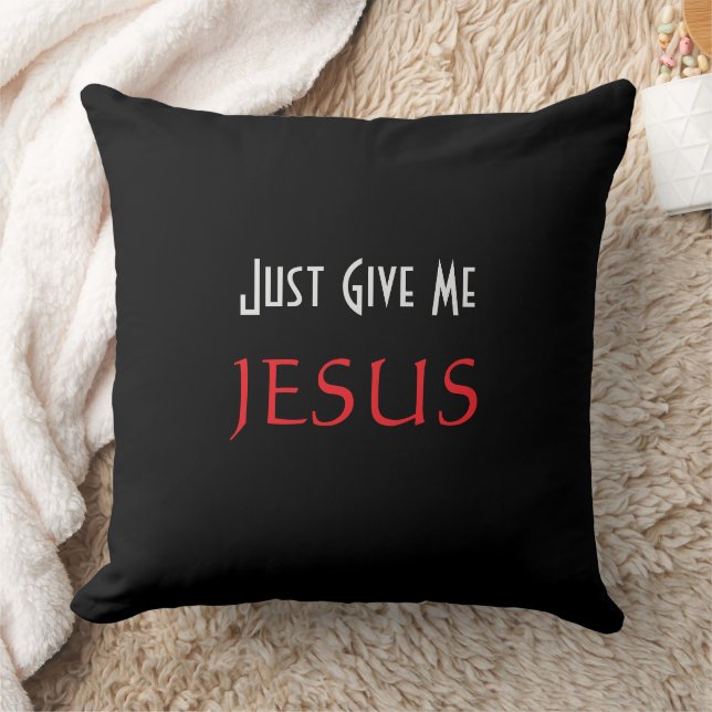 Bara Ge Me JESUS Black Kudde (Filt)