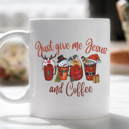 Bara Ge Me Jesus och kaffe Julgräddningen Julafton Kaffemugg