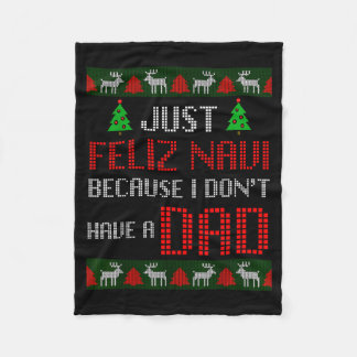 Bara glad jul för att jag inte har en pappa Roligt Fleecefilt