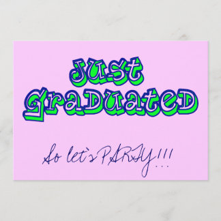 Bara graderad, så låt oss PARTY!! Inbjudningar