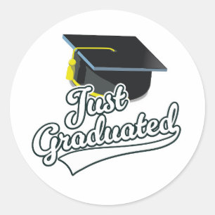 Bara graduerat! runt klistermärke