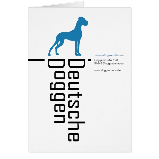 Bara Great dane Hälsningskort (Framsidan)