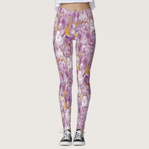 bara grisar lila gul leggings