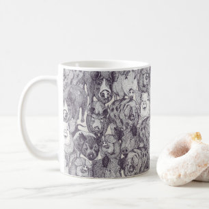 bara grisar mulberry stark vit kaffemugg