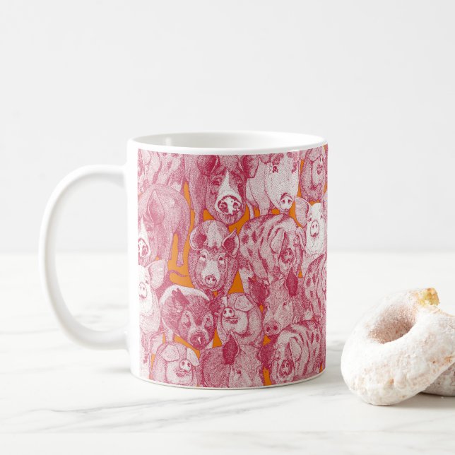 bara grisar viva magenta satsuma kaffemugg (Med munk)