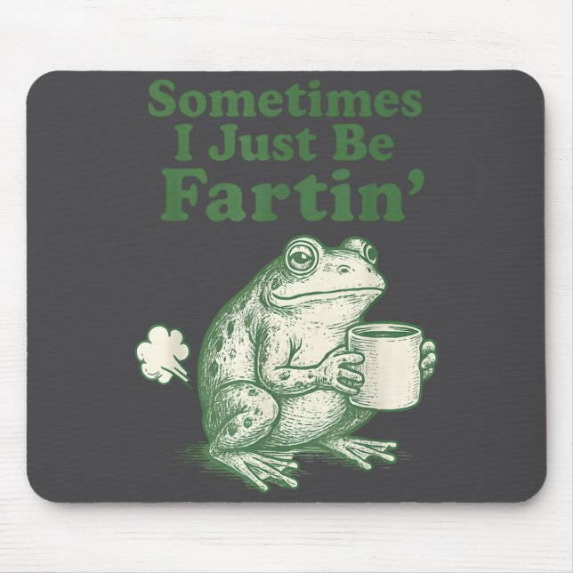 Bara groda jag färtar ibland kul musmatta (Framsidan)