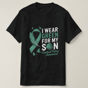 Bära grönt för min sons cerebrala pares medvetande t shirt
