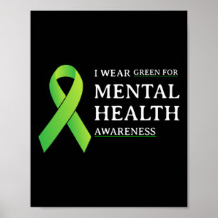 Bära Grönt för ökad medvetenhet om psykisk hälsa M Poster