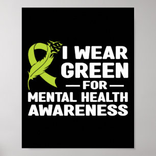Bära Grönt for Pental Health Awareness Månth 2024 Poster