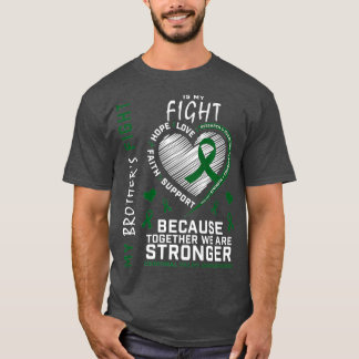 Bära Grönt Ribbon My Brothers Fight Cerebral T Shirt