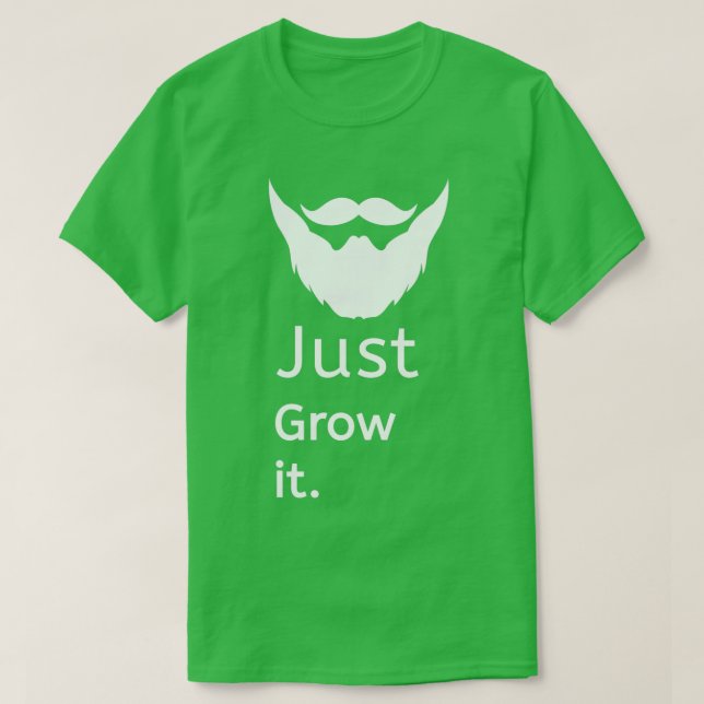 Bara Grow Beard T Shirt (Design framsida)