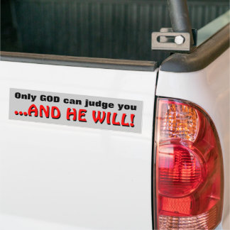 Bara Gud kan bedöma.. Bumper Sticker Bildekal