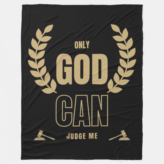 Bara Gud kan döma mig Bible Fleecefilt (Framsidan)