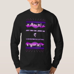 Bara Gud kan döma mig i Vaporwave Aesthetic Japans T Shirt