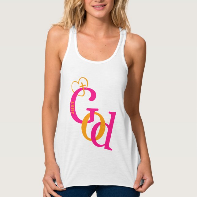 Bara Gud T-Shirt Linne Med Racerback (Framsida)