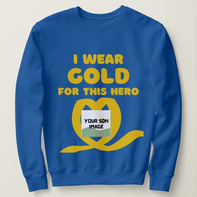 bära guld för min anpassningsbar för barncancer i  t shirt (Design framsida)