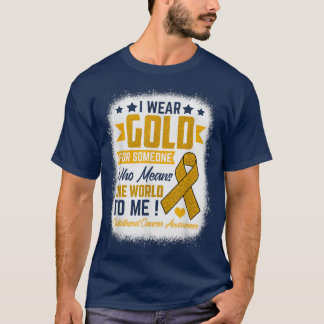 Bära Guld för någon Elak Världsbarncancer T Shirt