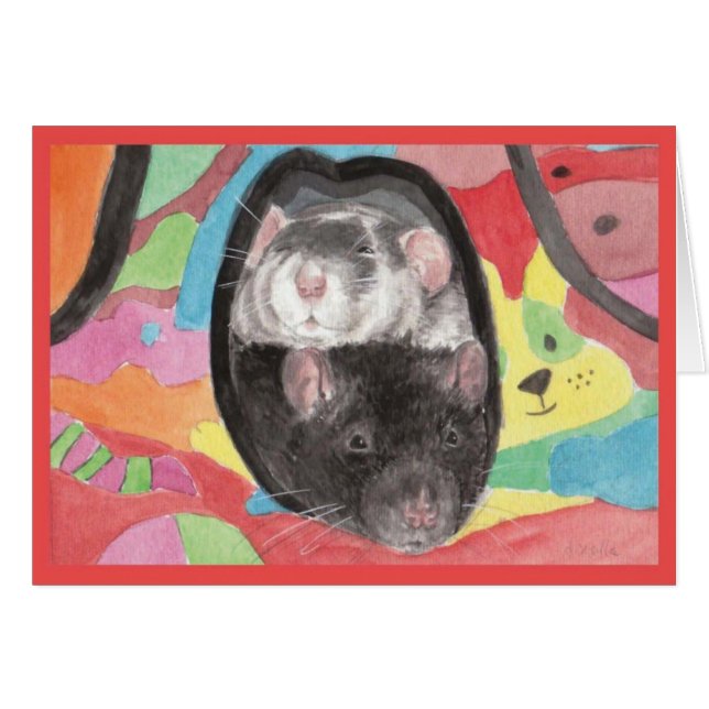 bara hängande hälsningskort (Framsidan Horizontal)