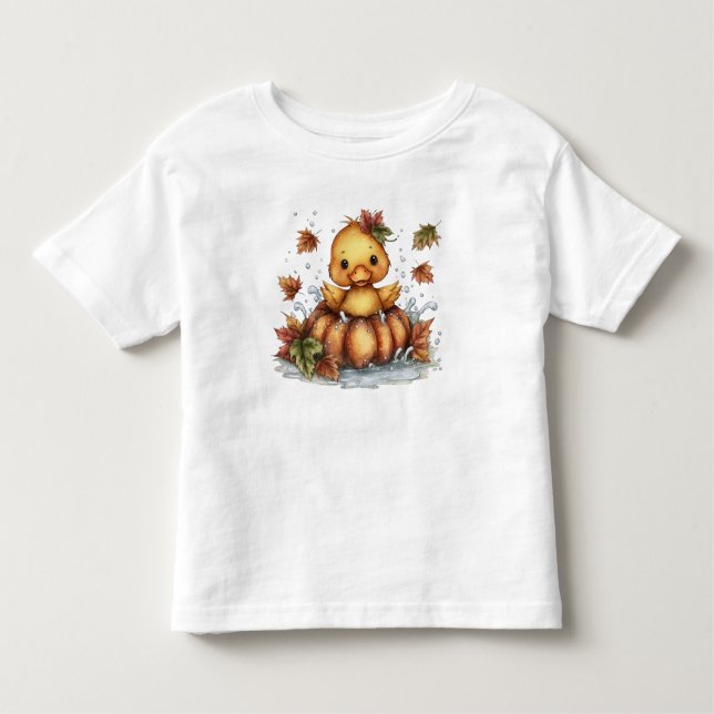 Bara hängande runt, Fall Anka spelar in Pumpkin T Shirt (Framsida)