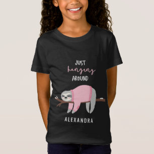 Bara hängande runt slättens rosa t shirt