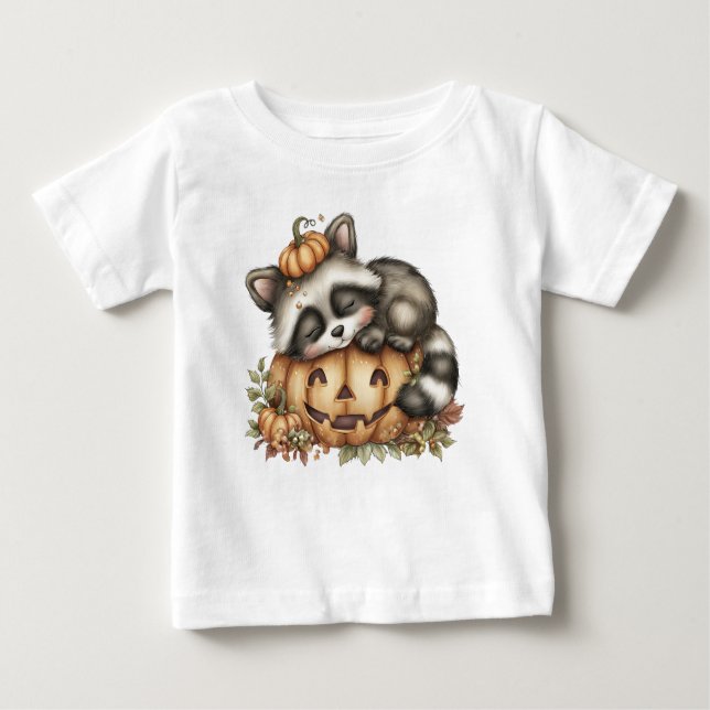 Bara hängande runt, Sömnig Racoon T Shirt (Framsida)