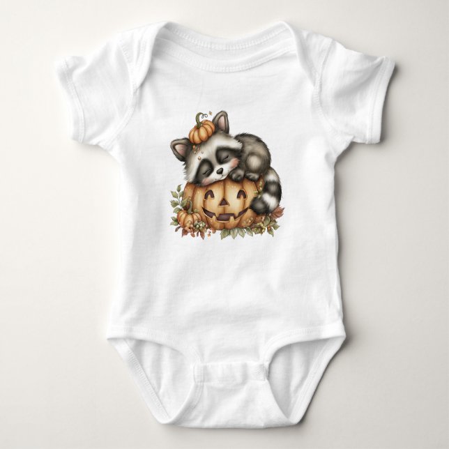 Bara hängande runt, Sömnig Racoon T Shirt (Framsida)