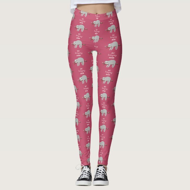 Bara hängda runt roligtens lata slarv leggings (Framsida)