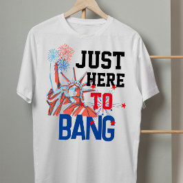 Bara här för att bada fyrverkerigrafik för frihet t shirt