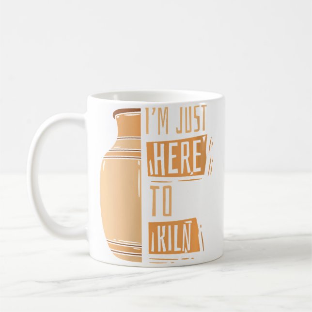 Bara här för att bränna keramik Pro krukmakarhjul  Kaffemugg (Vänster)