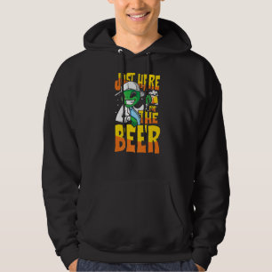 Bara här för att dricka utomjording av ölpub hoodie